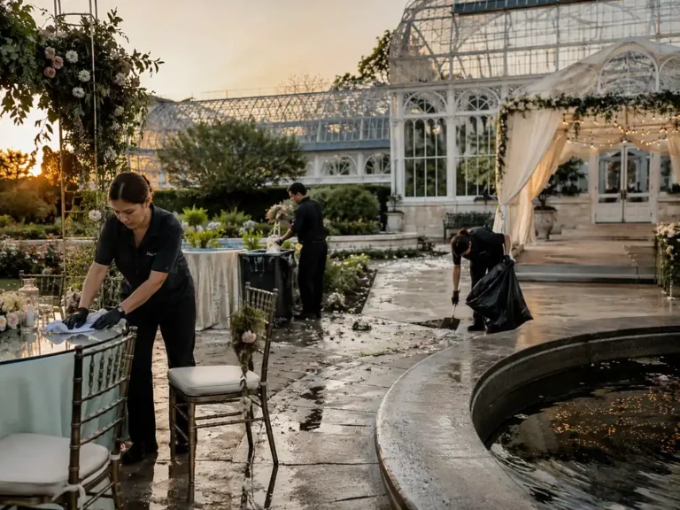 Garden event cleanup near Lincoln Park Conservatory